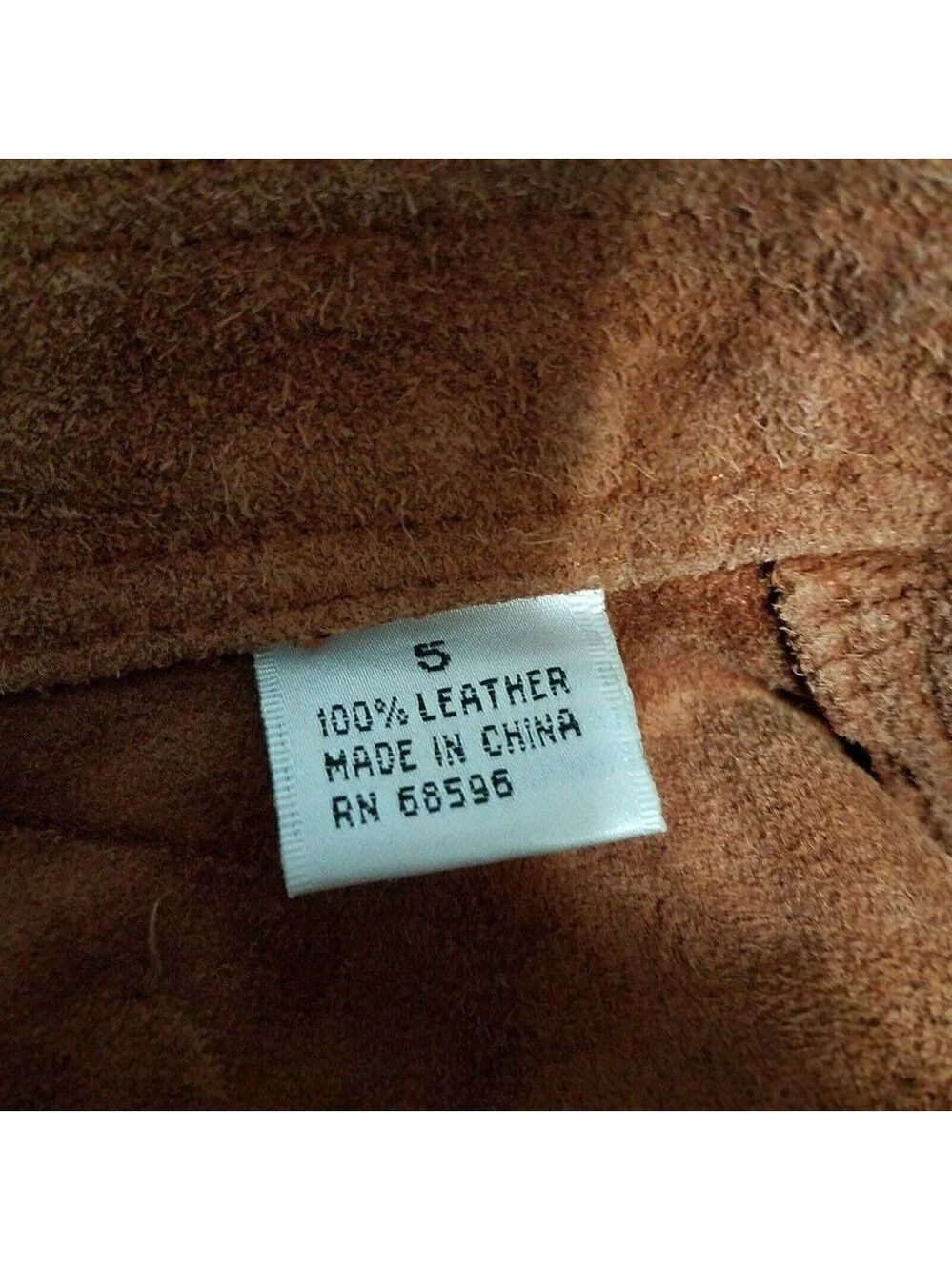 DKNY brown leather jacket boys size 5 - Picture 5 of 7